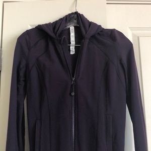 LuluLemon purple zipup hoodie w/thumb hole, SZ-4